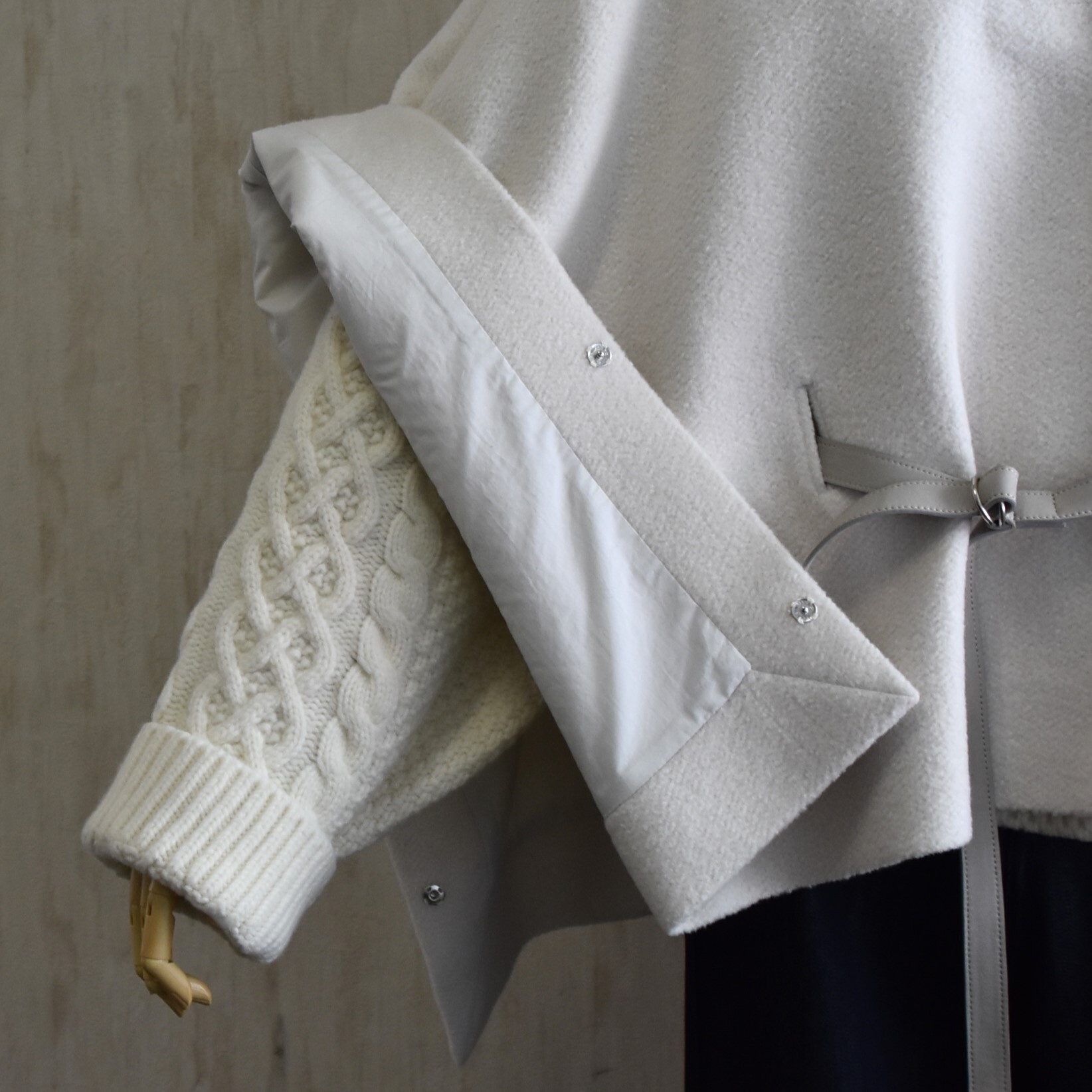 TENNE HANDCRAFTED MODERN(e nhNtebh_) / ANGOLA WOOL PONCHOy2FWJz#007-25FW-AA(12)