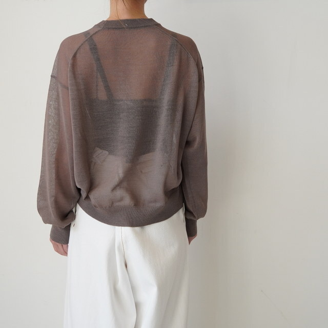 Graphpaper(�O���t�y�[�p�[) Coiled Wool Nylon Oversized Crew Neck Knit #GL261-80430(12)