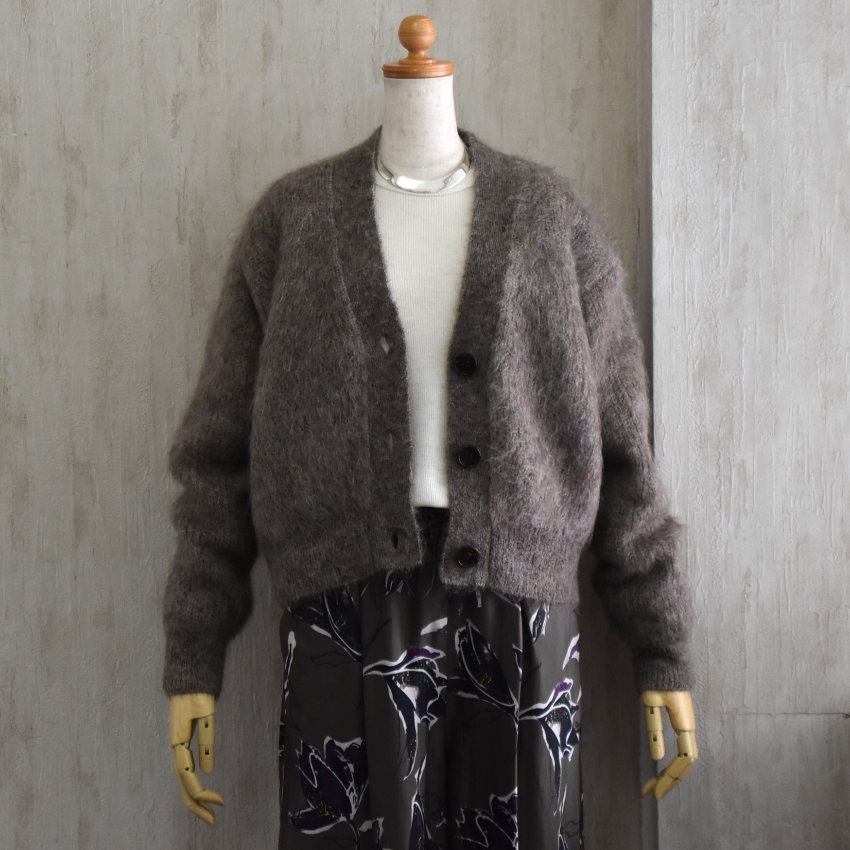 SACRA (TN) / EX.FINE MOHAIR FURROW CARDIGANy2FWJz #125634081-AA(13)