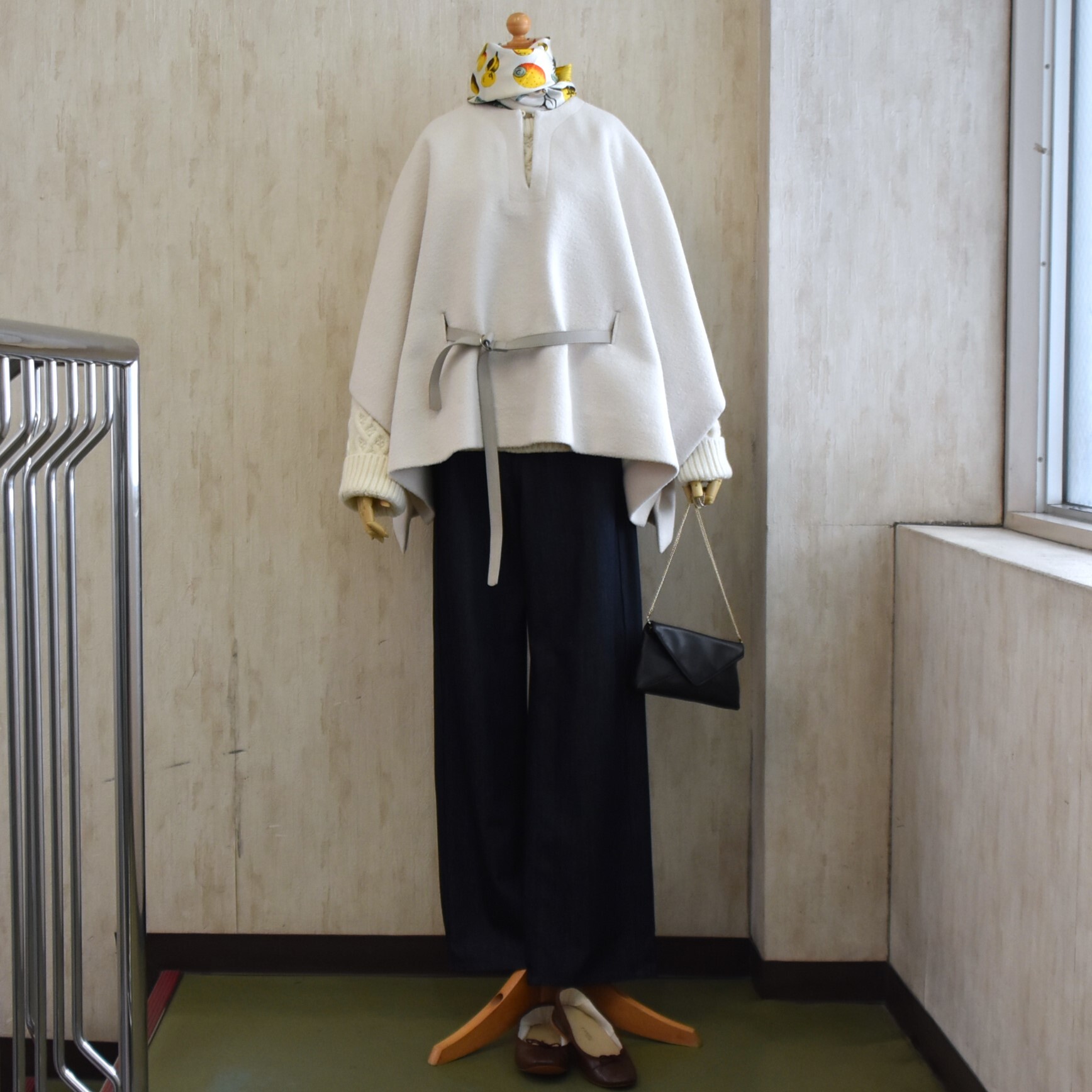 TENNE HANDCRAFTED MODERN(e nhNtebh_) / ANGOLA WOOL PONCHOy2FWJz#007-25FW-AA(13)