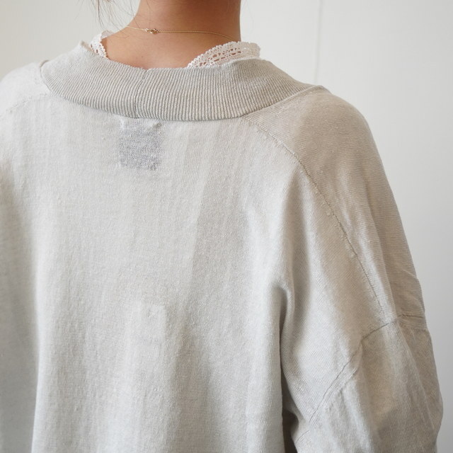 maison de soil(���]���h�\�C��) / V-NECK C/GN WITH SLIT #CNMDS2501(13)