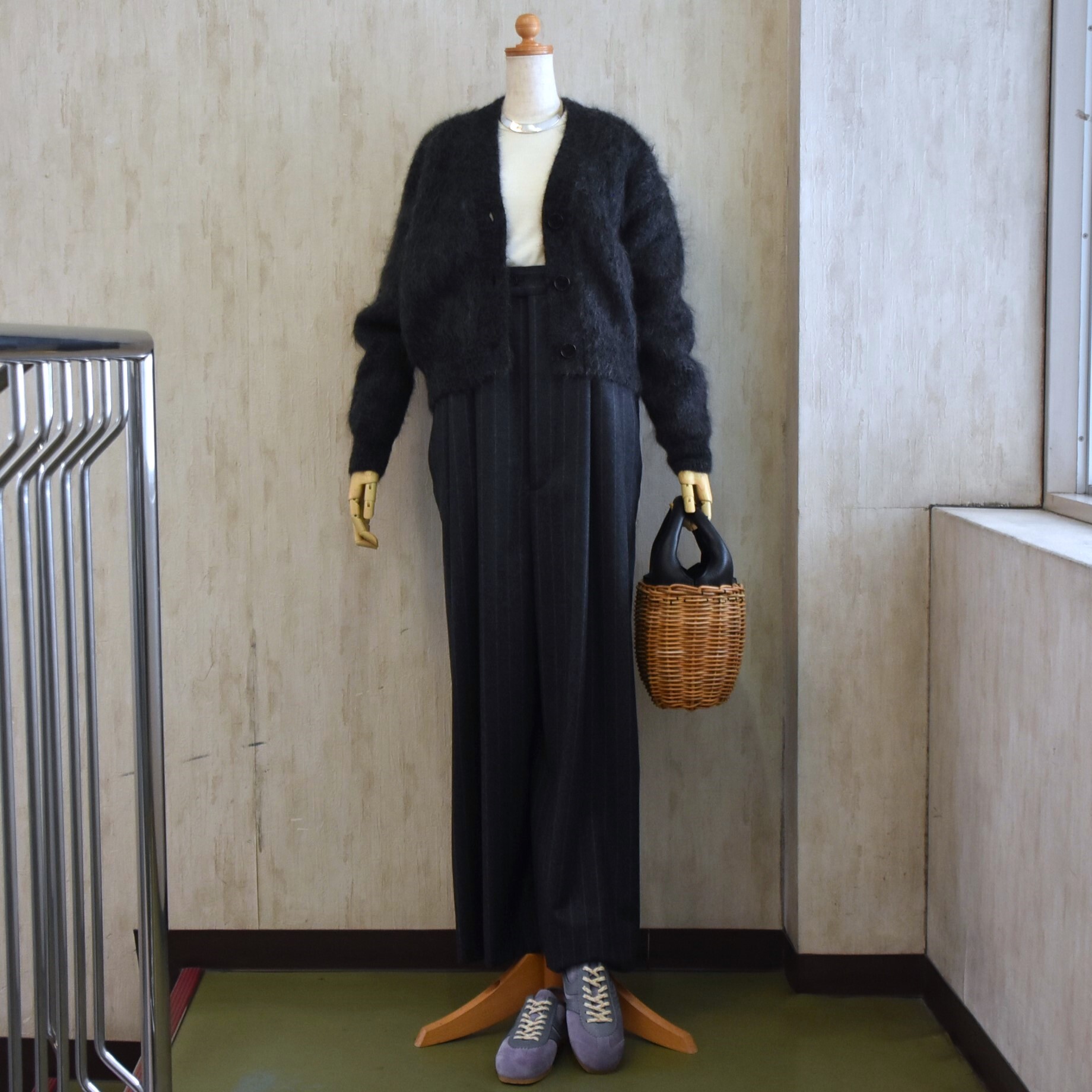 SACRA (TN) / EX.FINE MOHAIR FURROW CARDIGANy2FWJz #125634081-AA(14)