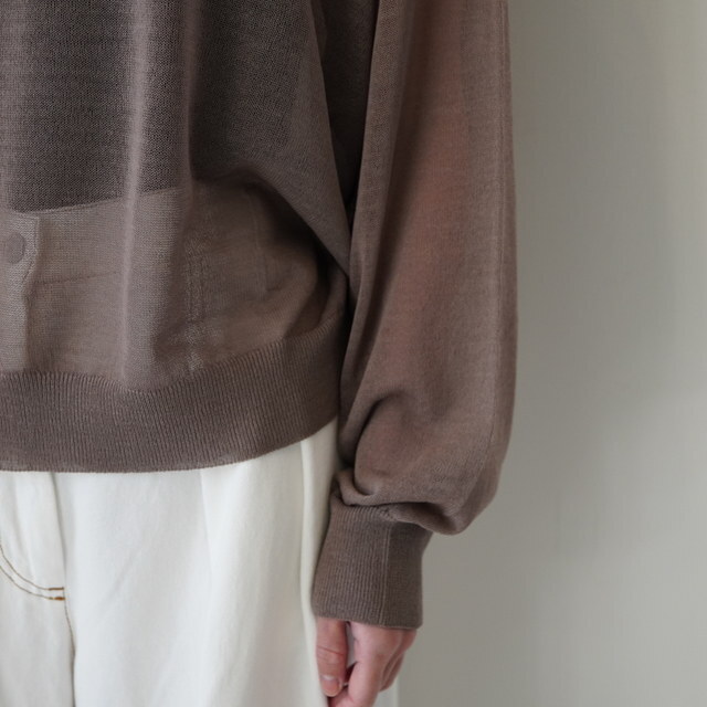 Graphpaper(�O���t�y�[�p�[) Coiled Wool Nylon Oversized Crew Neck Knit #GL261-80430(14)