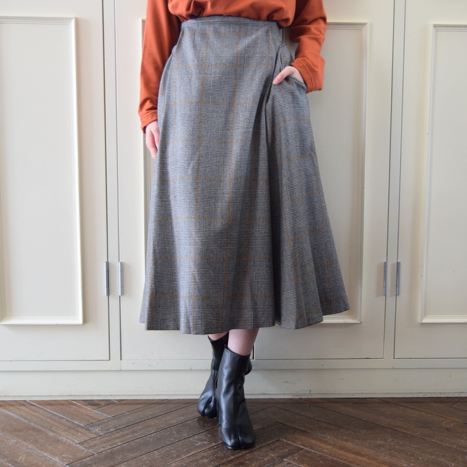 40 Off Sale Graphpaper グラフペーパー Glencheck Flare Skirt K Acoustics Lady S