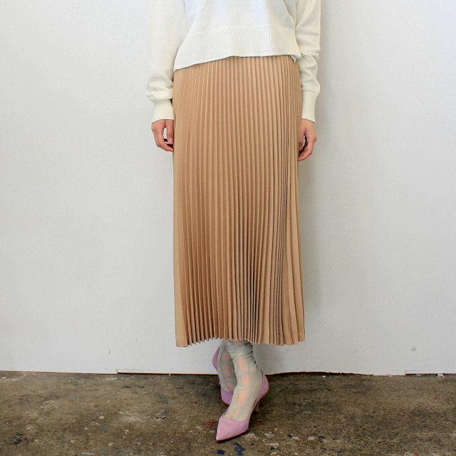 40% off sale】Graphpaper(グラフペーパー)【20 SS】Silk Wool Pleat  Skirt_GL201-40039【K】／acoustics Lady's
