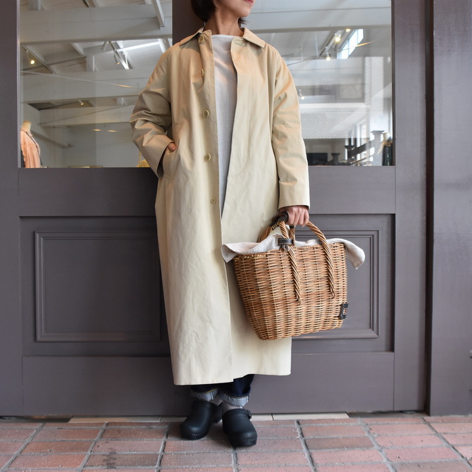 YAECA(ヤエカ) ステンカラーコートロング BEIGE #61503／acoustics Lady's