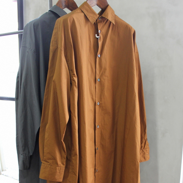 Graphpaper(グラフペーパー)【21AW】Broad Oversized Shirt Dress(2色展開)_GL213-60248B【K】(1)