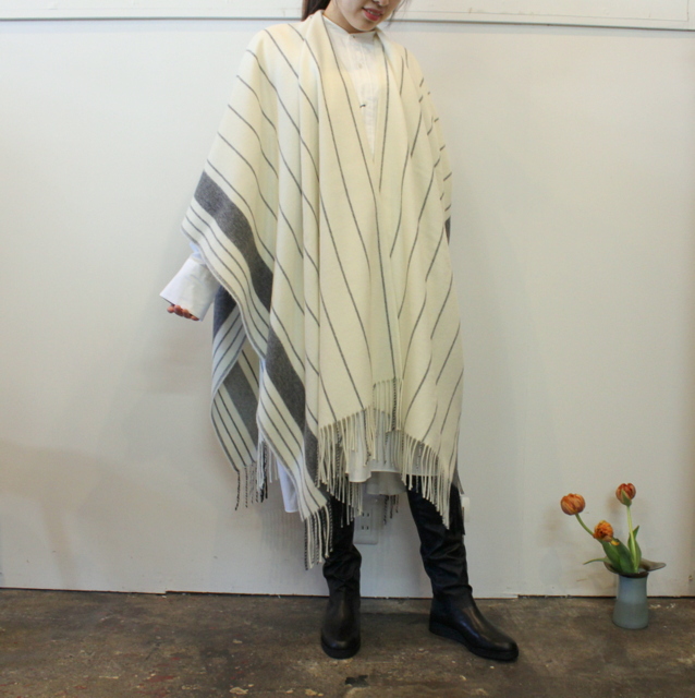 YLÉVE(イレーヴ) THE INOUE BROTHERS DOUBLE FACE BRUSHED PONCHO_168-1275101【K】(1)