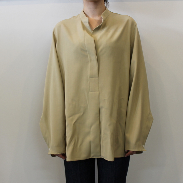 スタジオニコルソン WASHED LIGHT POPLIN 長袖シャツ ブラウス