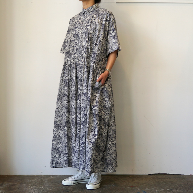 TOUJOURS(トゥジュー) / SHORT SLEEVE CLASSIC GATHERED DRESS#YM38FD01(1)