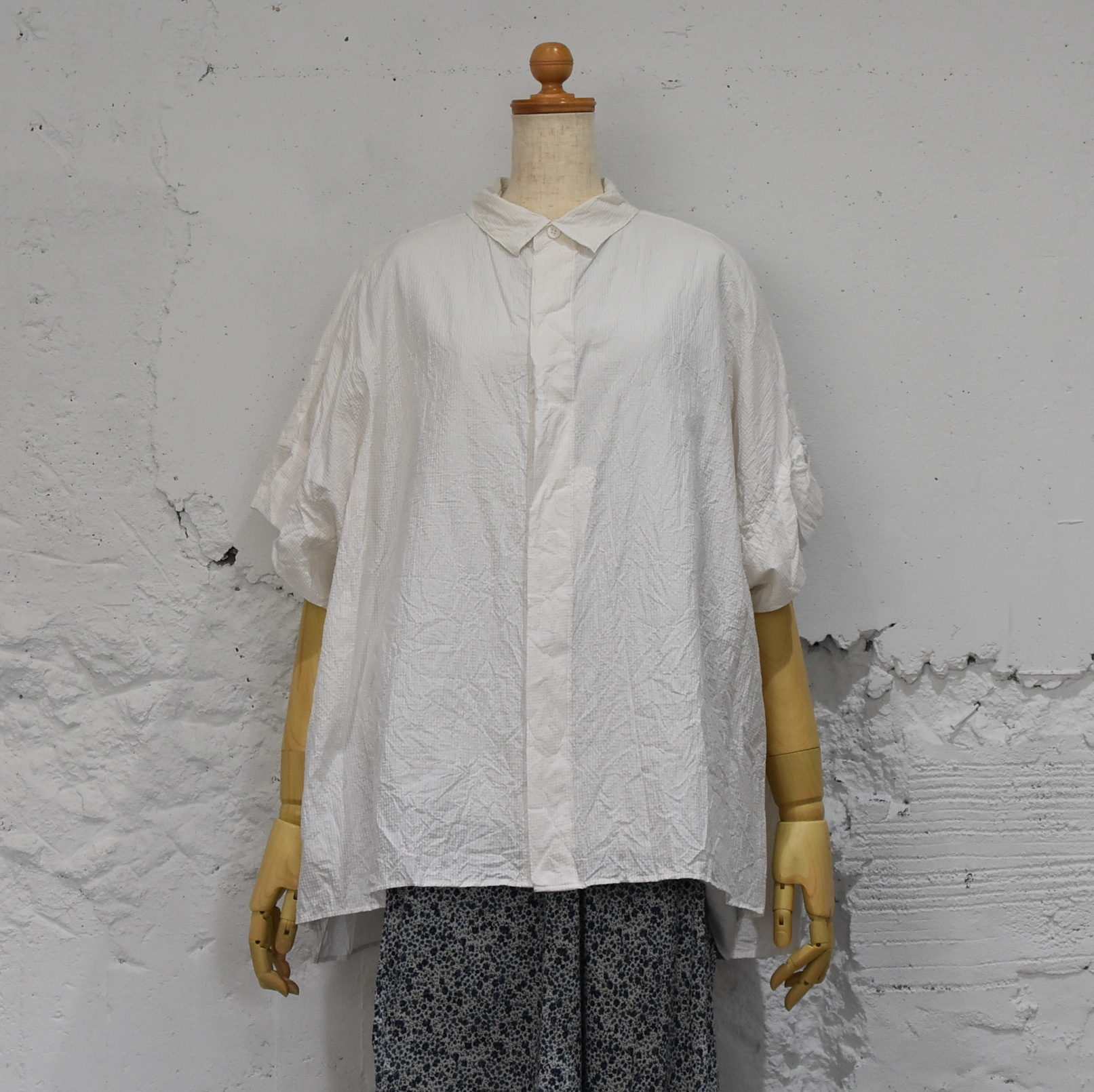 TOUJOURS(トゥジュー) / Cuff Sleeve Wide Shirt (3色展開)#MM38GS02