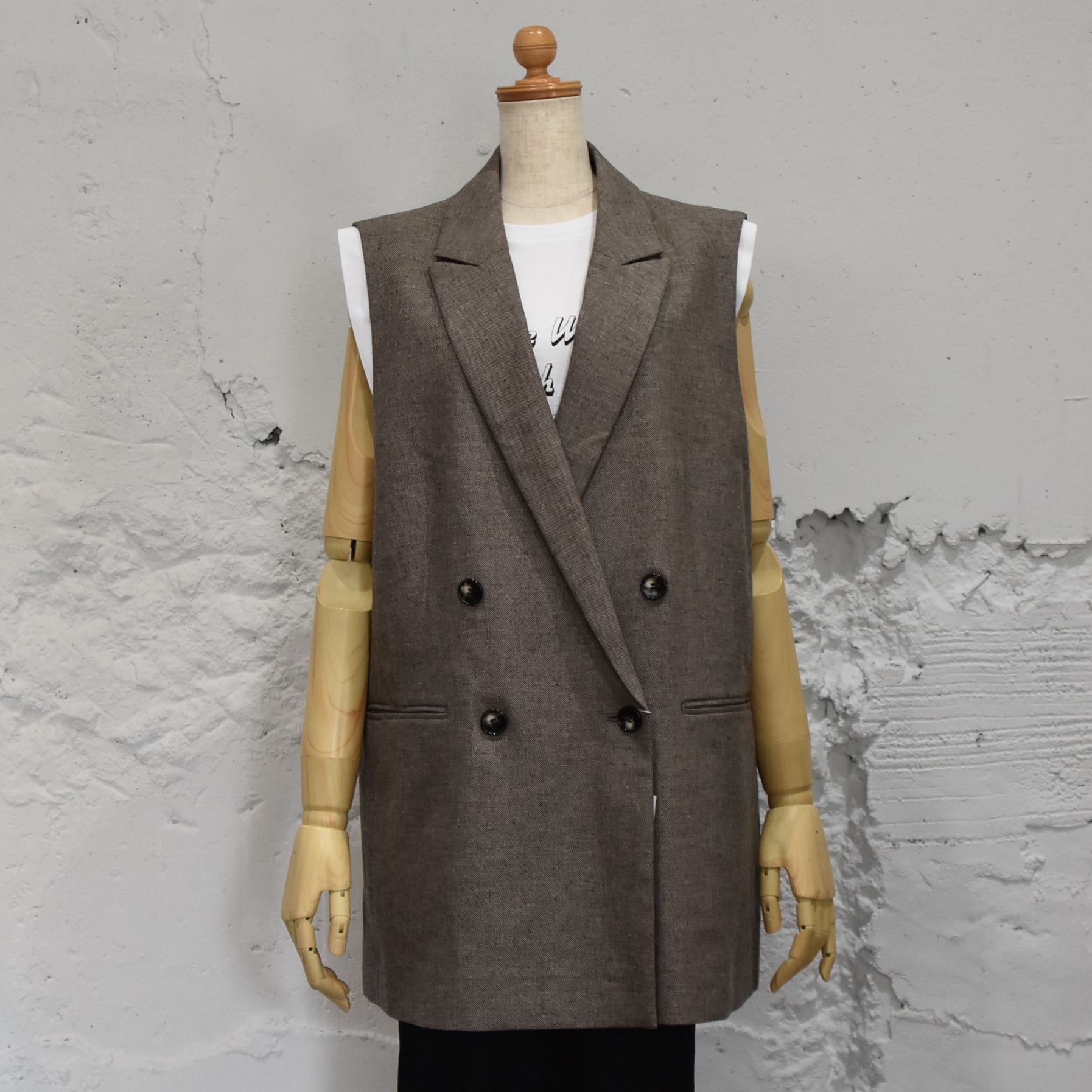 SACRA (サクラ) / LINEN COTTON CHAMBRAY GILET/acoustics Lady's