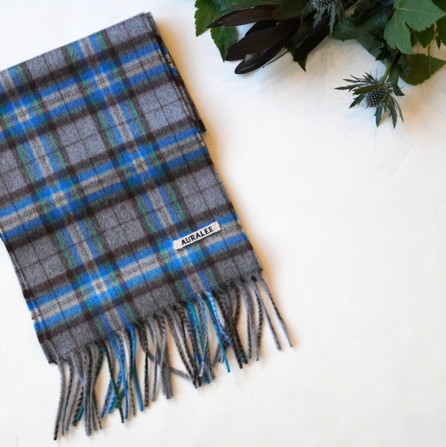 AURALEE(オーラリー) CASHMERE CHECK STOLE #A23AM01CM／acoustics Lady's