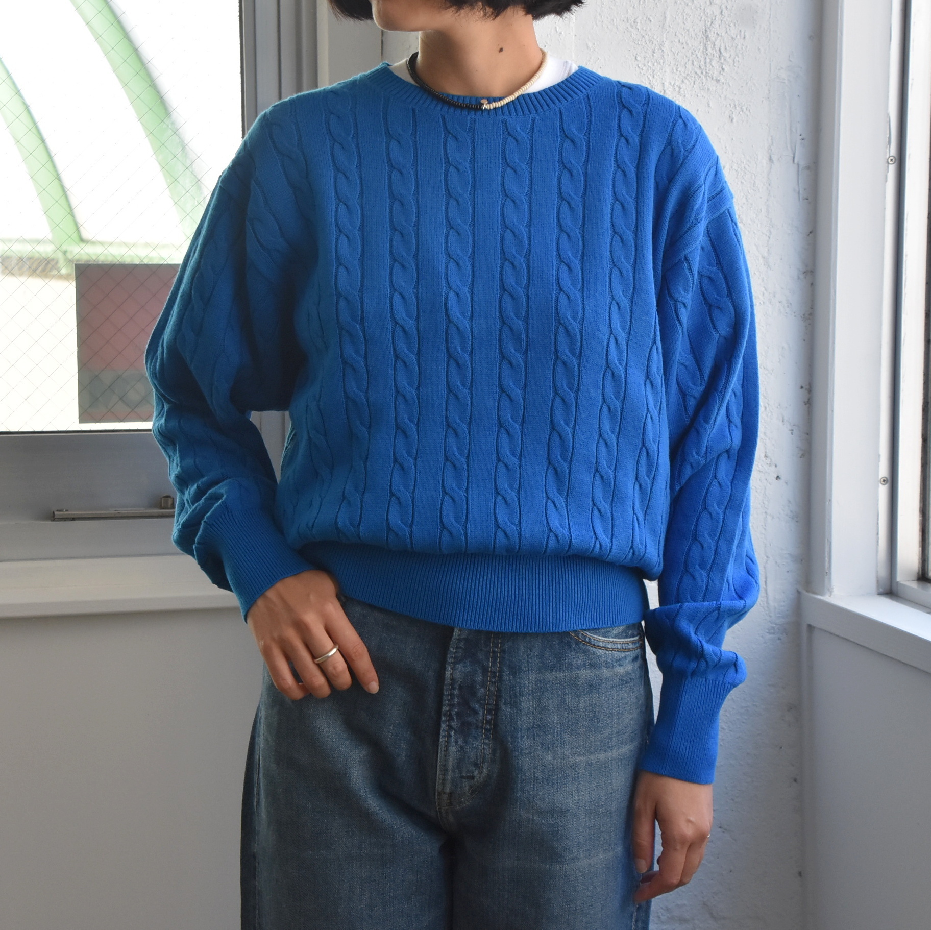 THE SHINZONE(U V][) / COTTON CASHMERE CABLE KNIT #24AMSNI06-AA(1)