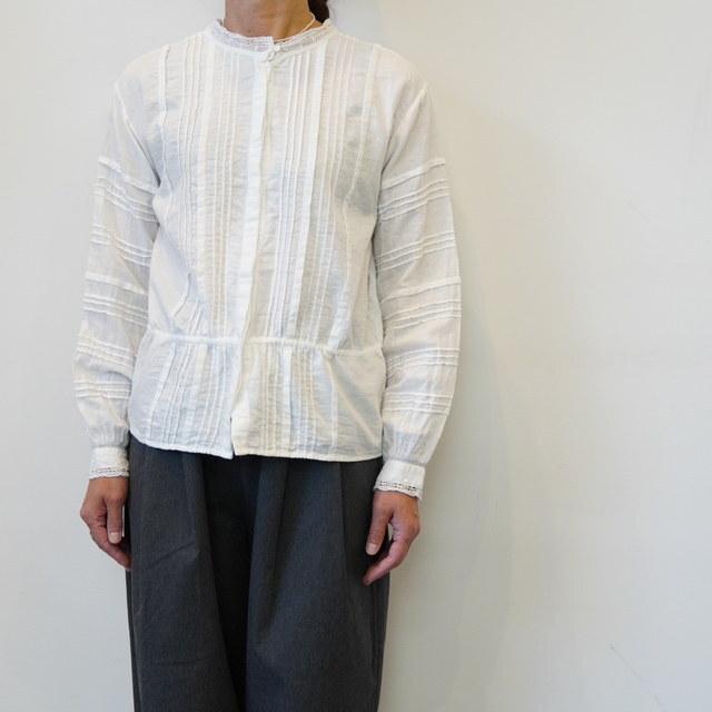 maison de soil(]h\C) / LACE PINTUCK 2WAY SHIRT #INMDS24701W(1)