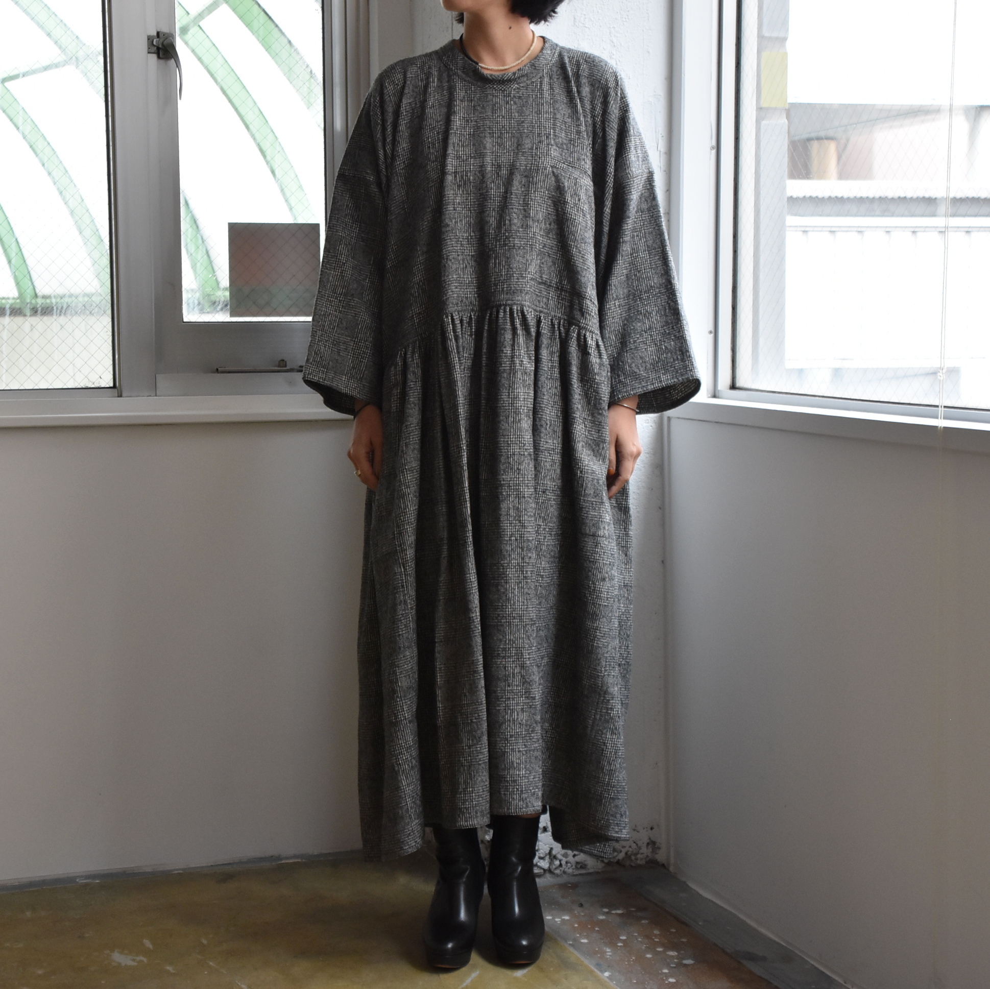 SOFIE D'HOORE(\tB[h[) / Wide dropped waist dress w breast pocket #DELOS-AA(1)