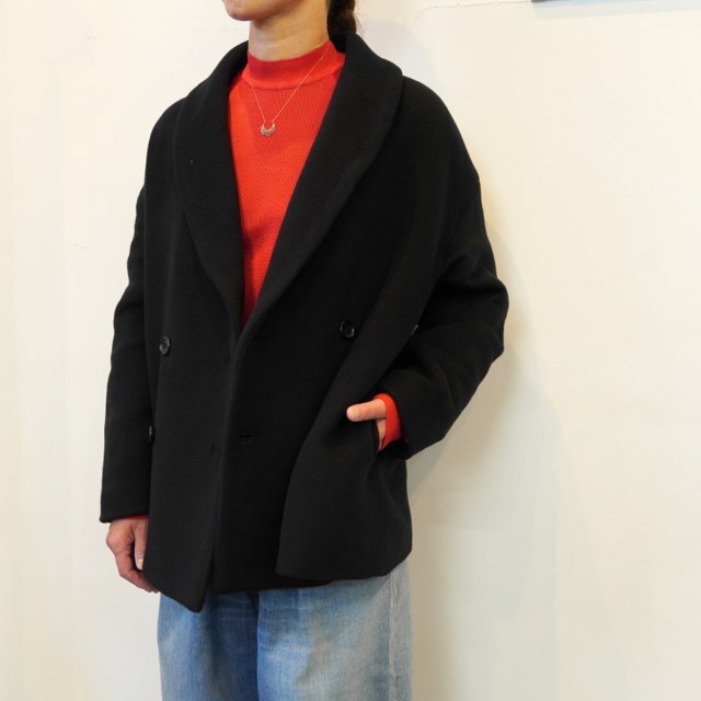 Graphpaper(Oty[p[)LIGHT MELTON SHAWL COLLAR COAT #GL243-10273B(1)