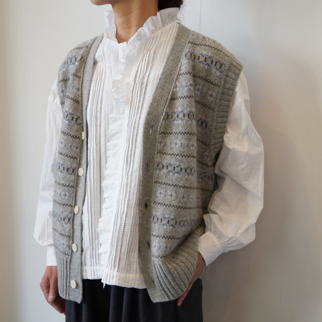 TOUJOURS(gDW[) / FAIR ISLE CARDIGAN VEST #VM43XK05(1)