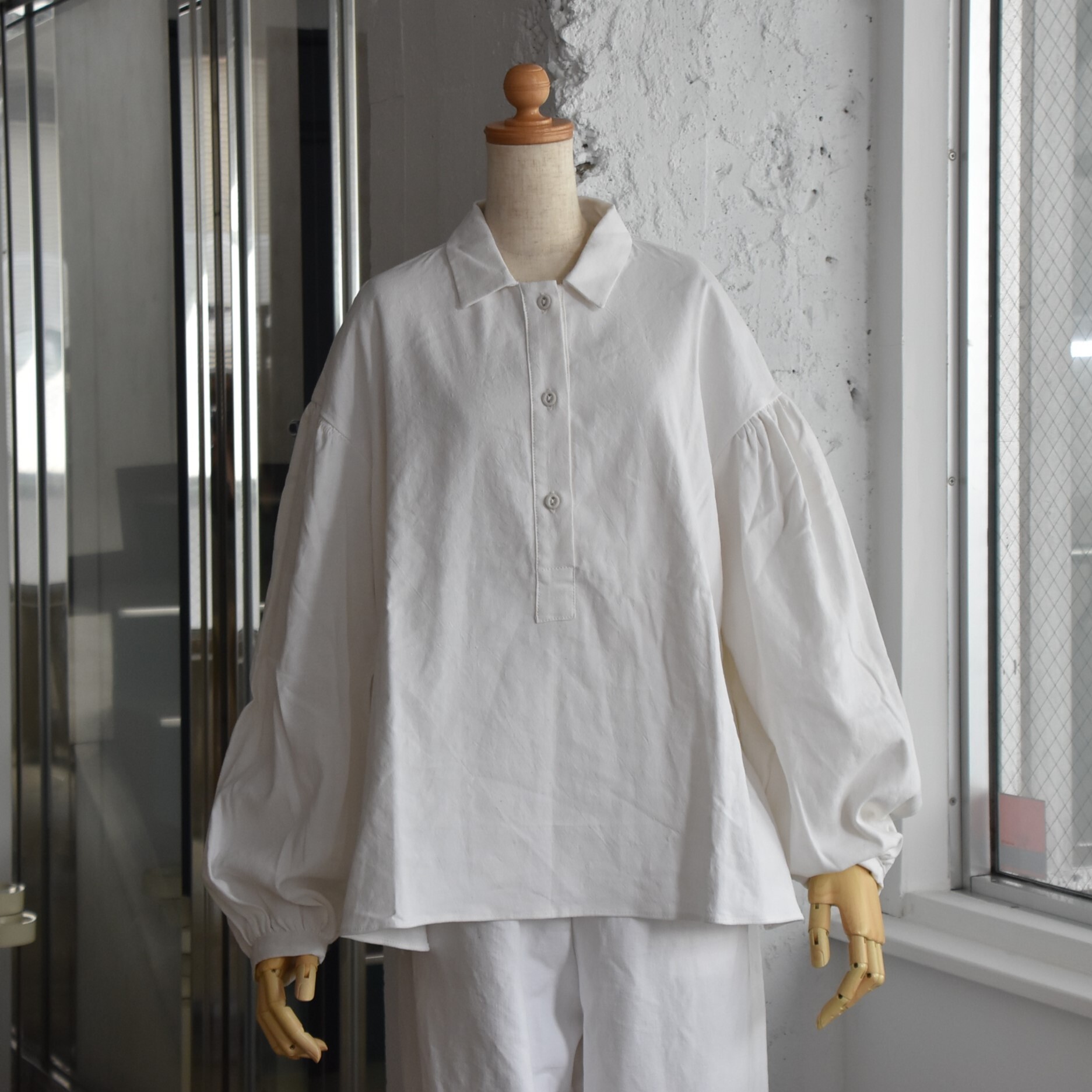 Whiteread (zCg[h) / GATHERED SLEEVES RELAXED SHIRTy2FWJz #SHIRT01-AA(1)