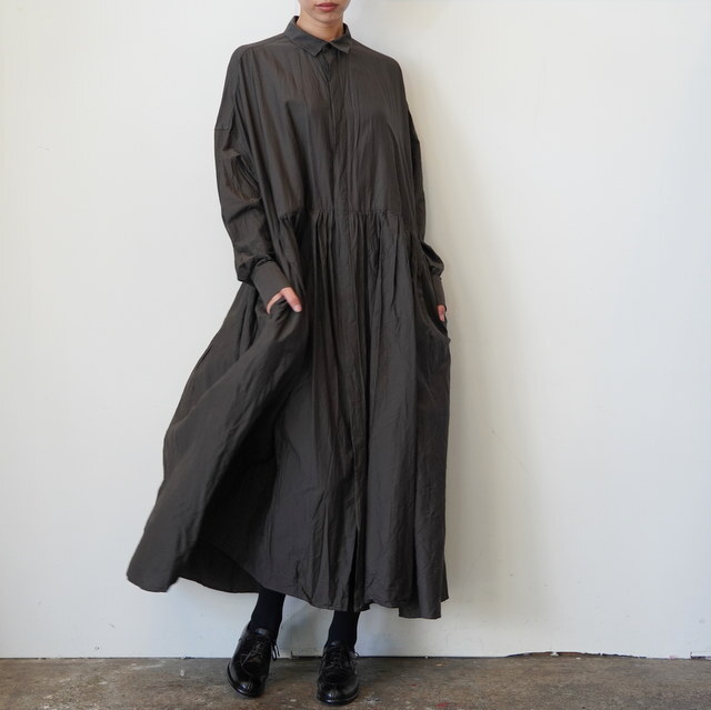TOUJOURS(gDW[) Random Pleated Baggy Shirt Dress #MM43VD04(1)