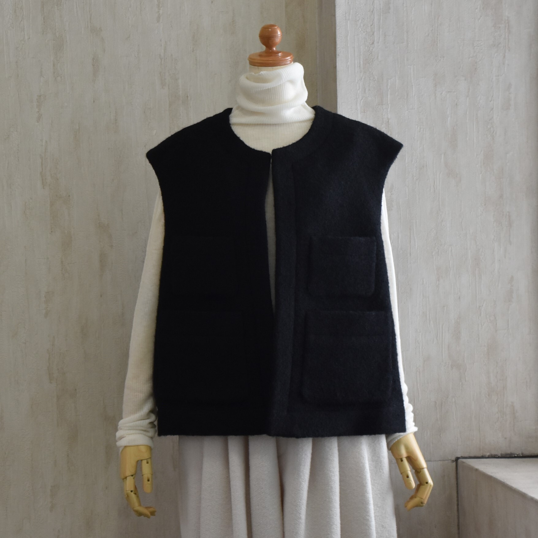 TENNE HANDCRAFTED MODERN(e nhNtebh_) / ANGOLA TWEED VEST #003-25FW-AA(1)