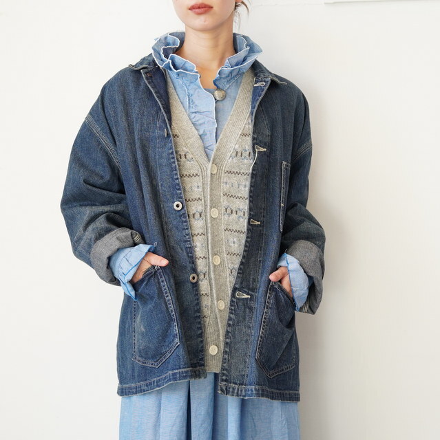 chimala(`}) DENIM CHORE JACKET #CS40-JT11A(1)