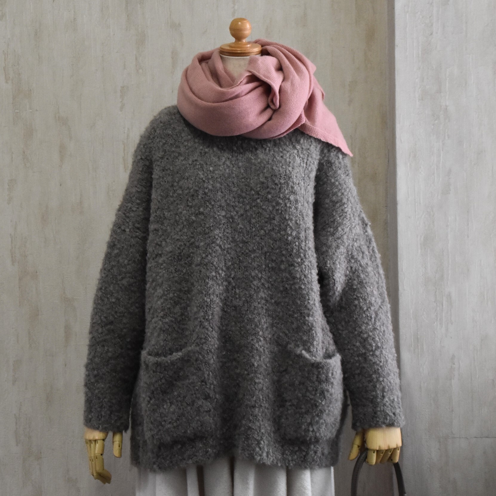 maison de soil(]h\C) / CREW NECK PULLOVER WITH POCKET #CNMDS2562A-AA(1)