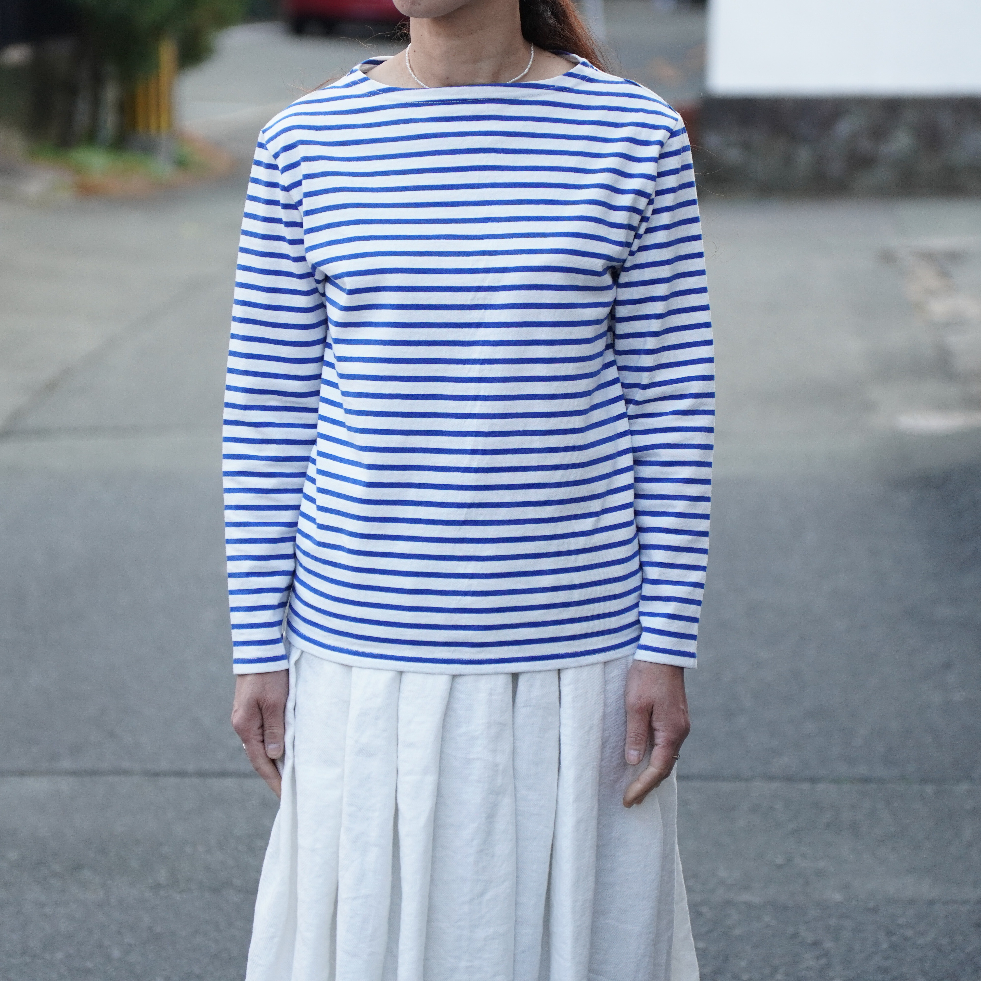 SARAH(�T��) <Rosanna>Vintage Border Jersey �{�[�g�l�b�NT #C91500(1)