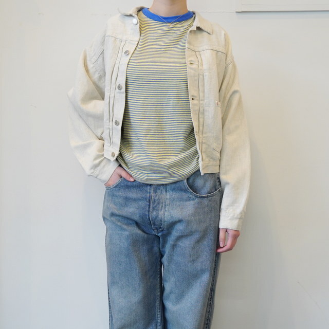 Oblada(�I�u���_) 1936 HEMP DENIM JACKET [IVORY] #S2610JK04(1)