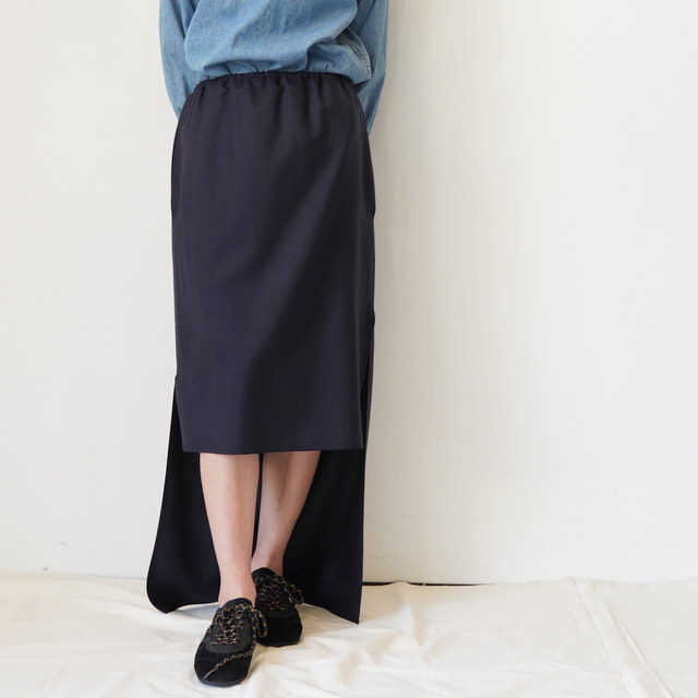 BOWTE(�o�E�g) EXTRA FINE WORSTED SERGE NARROW W STRIGHT SKIRT#261-05-0003(1)