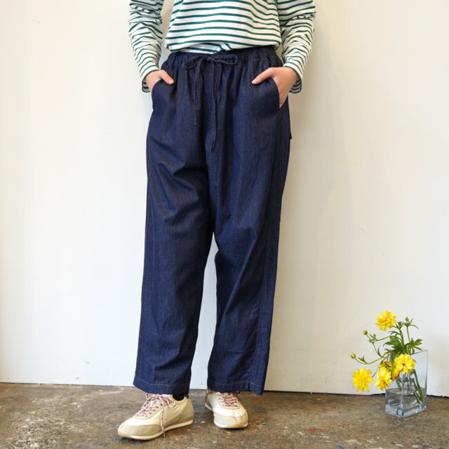 maison de soil(���]���h�\�C��)  LIGHT WEIGHT DENIM EASY CROPPED PANTS #IMDSH2641D(1)