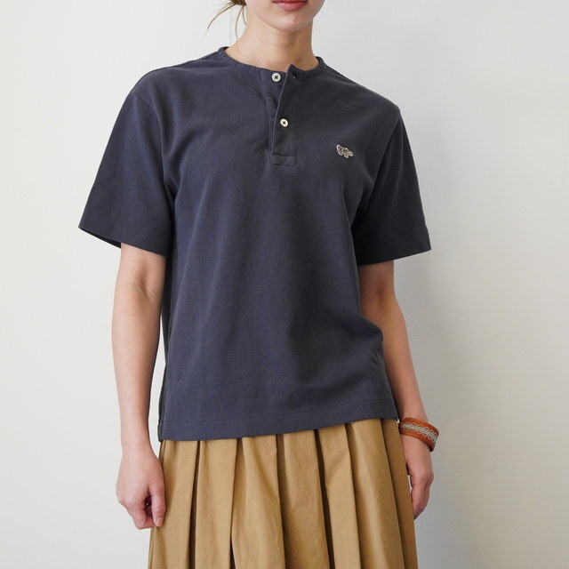 Scye(�T�C) COTTON PIQUE HENLEY NECK SHIRT #5226-21703(1)