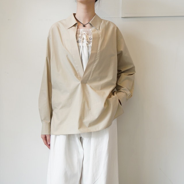 YLÉVE(�C���[��) COTTON SILK TYPEWRITER SKIPPER SH #168-6150018(1)