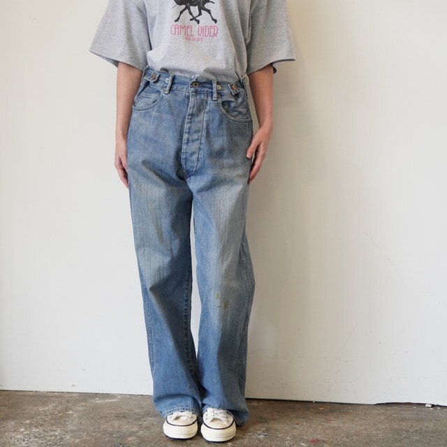 chimala(�`�}��) / UNISEX 13OZ W WADTH DENIM WAIST ADJUSTABLE PANTS #CS41-MP10B(1)