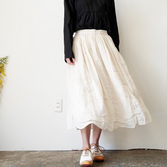 maison de soil(���]���h�\�C��)  GATHERED SKIRT #INMDS26012D(1)
