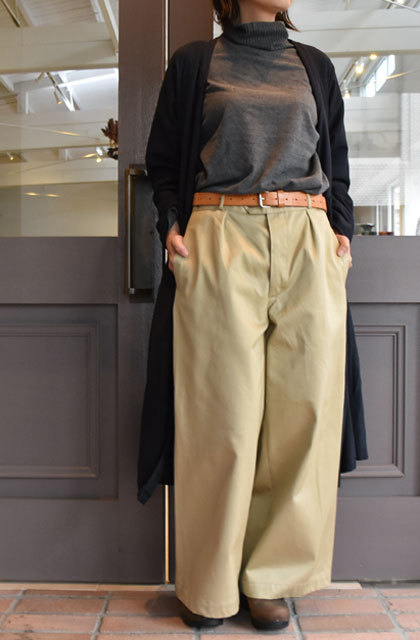 maison de soil(メゾンドソイル) ONE TUCK WIDE PANTS 12oz