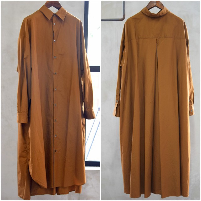 Graphpaper(グラフペーパー)【21AW】Broad Oversized Shirt Dress(2色展開)_GL213-60248B【K】(2)