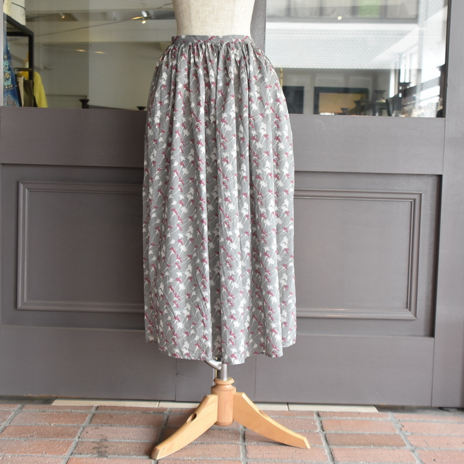 TOUJOURS(トゥジュー) / SILKY COTTON FLORAL PRINT CLOTH Randam Pleated Maxi Skirt #TM36OK04(2)