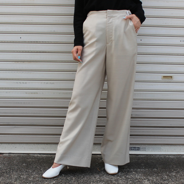 Graphpaper(グラフペーパー) Wool Cupro Adjustable Waisted Trousers#GL223-40189(2)