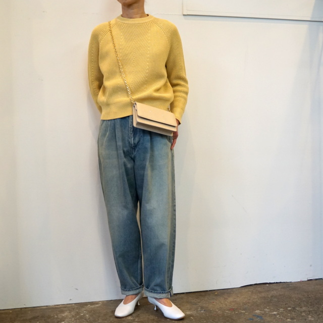 Graphpaper(グラフペーパー) Selvage Denim Two Tuck Tapered Pants_GU231-40106LB(2)
