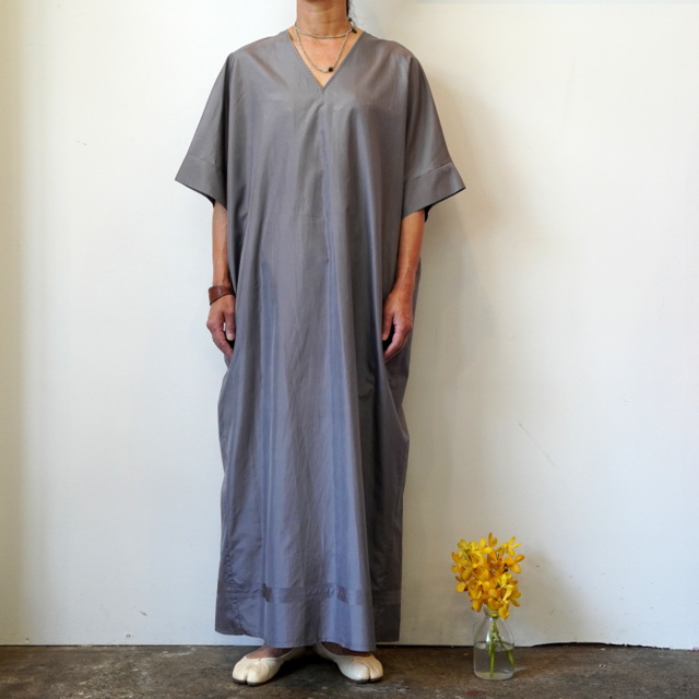 humoresque ユーモレスク コットンシルクウール Vneck dressgasaガサ