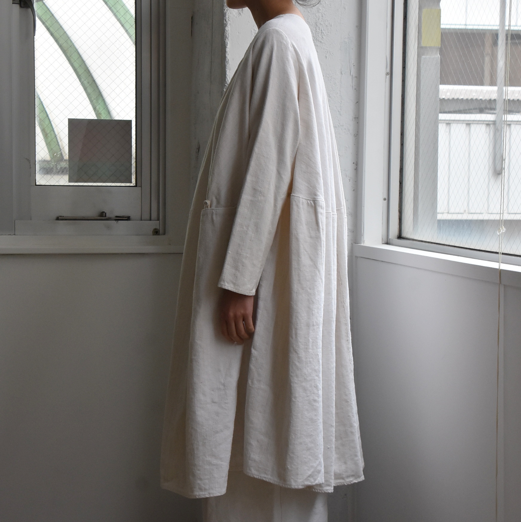 Whiteread (zCg[h) / WHITE LINEN DRESS No.1 #DRESS01-AA(2)