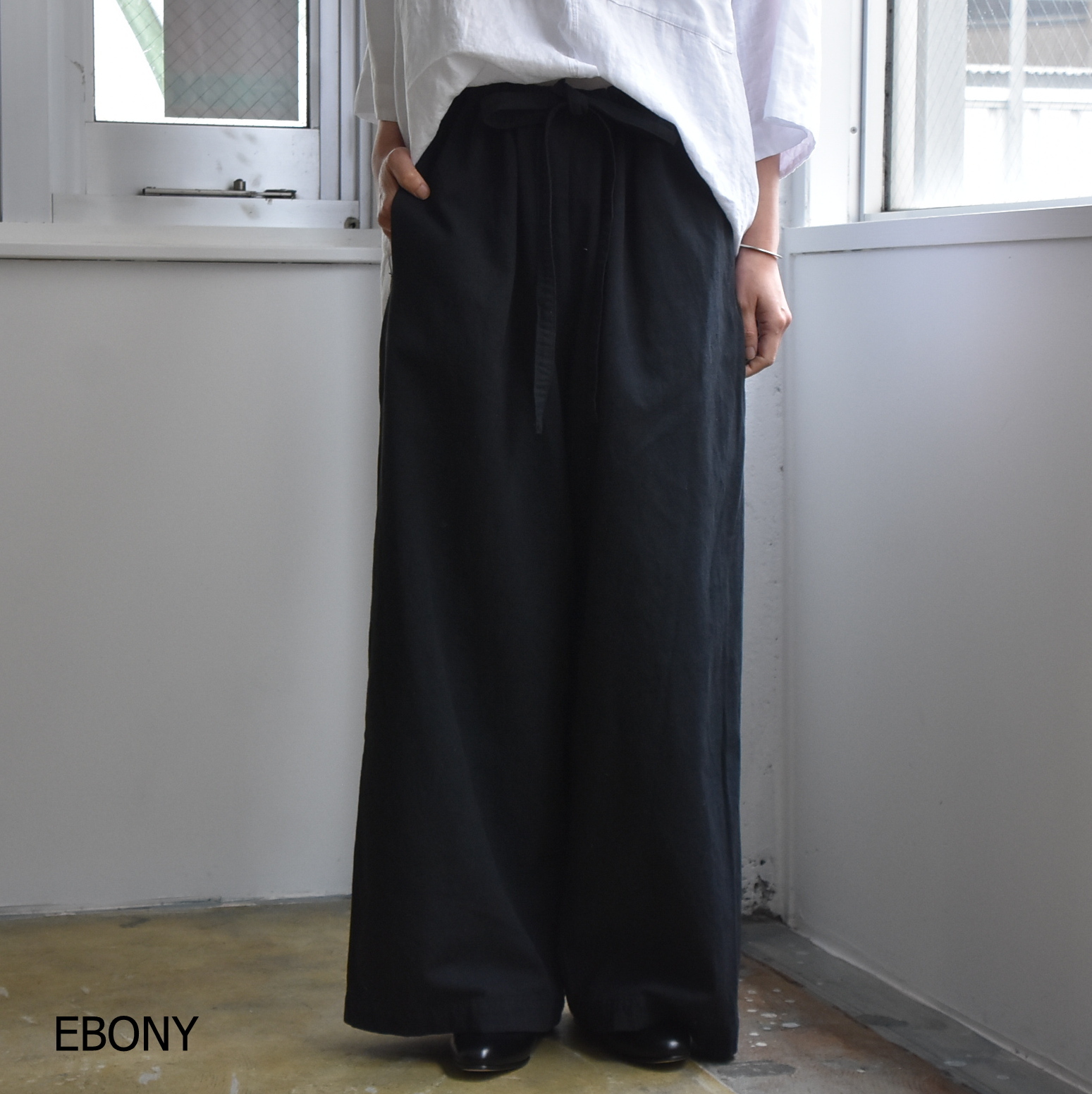 Whiteread (zCg[h) / LINEN TROUSERS 03 #TROUSERS03-AA(2)