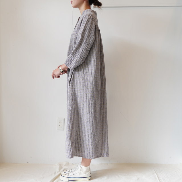 SARAH(T)  TOMOYO MINI CHECK LINEN OP #C71265(2)
