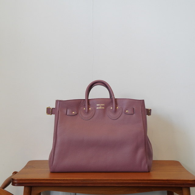 YOUNG&OLSEN(OAhI[Z) EMBOSSED LEATHER BELTED TOTE M#YO2503-GD012(2)