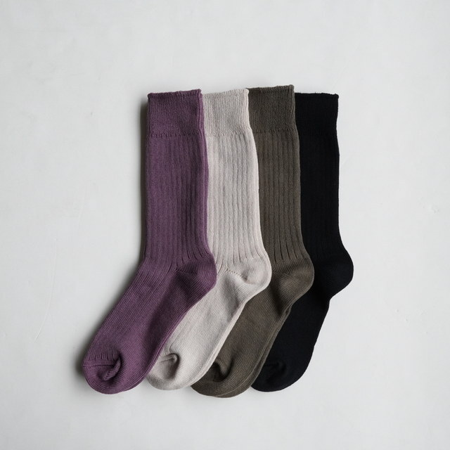 TOUJOURS(gDW[) FINE COTTON RIB SOCKS #UM43XA01(2)