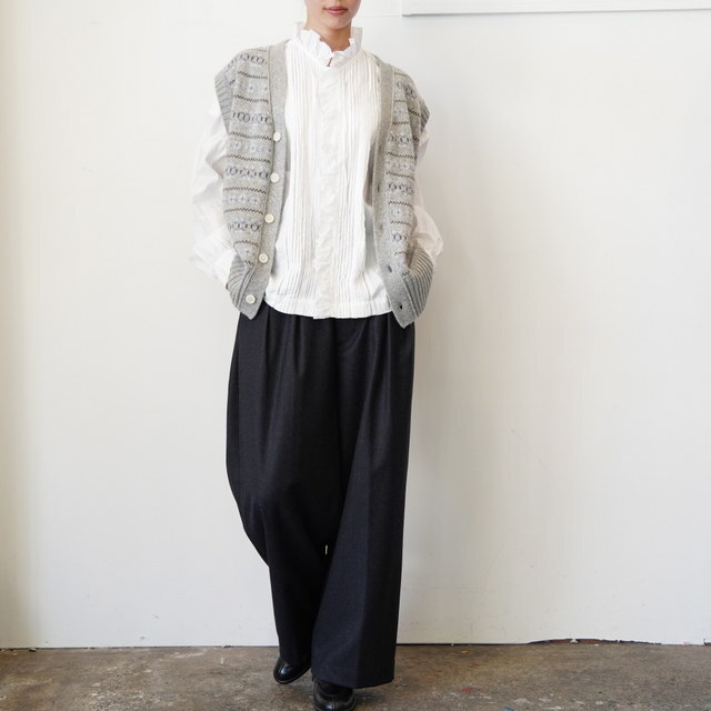 TOUJOURS(gDW[) / 2 In-pleat Baggy Pants #YM43KP03(2)