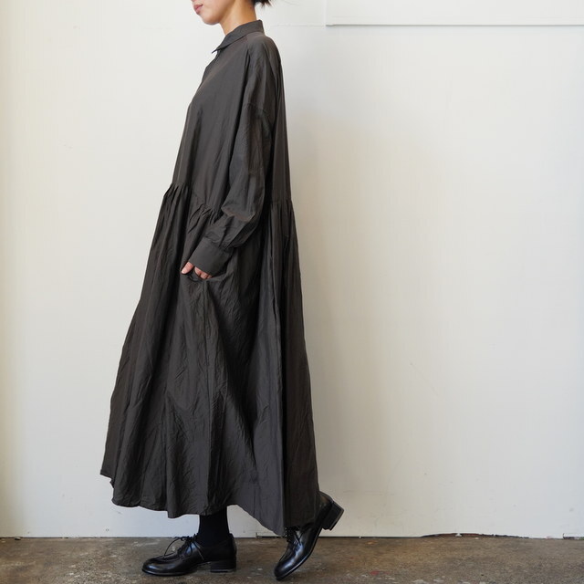 TOUJOURS(gDW[) Random Pleated Baggy Shirt Dress #MM43VD04(2)