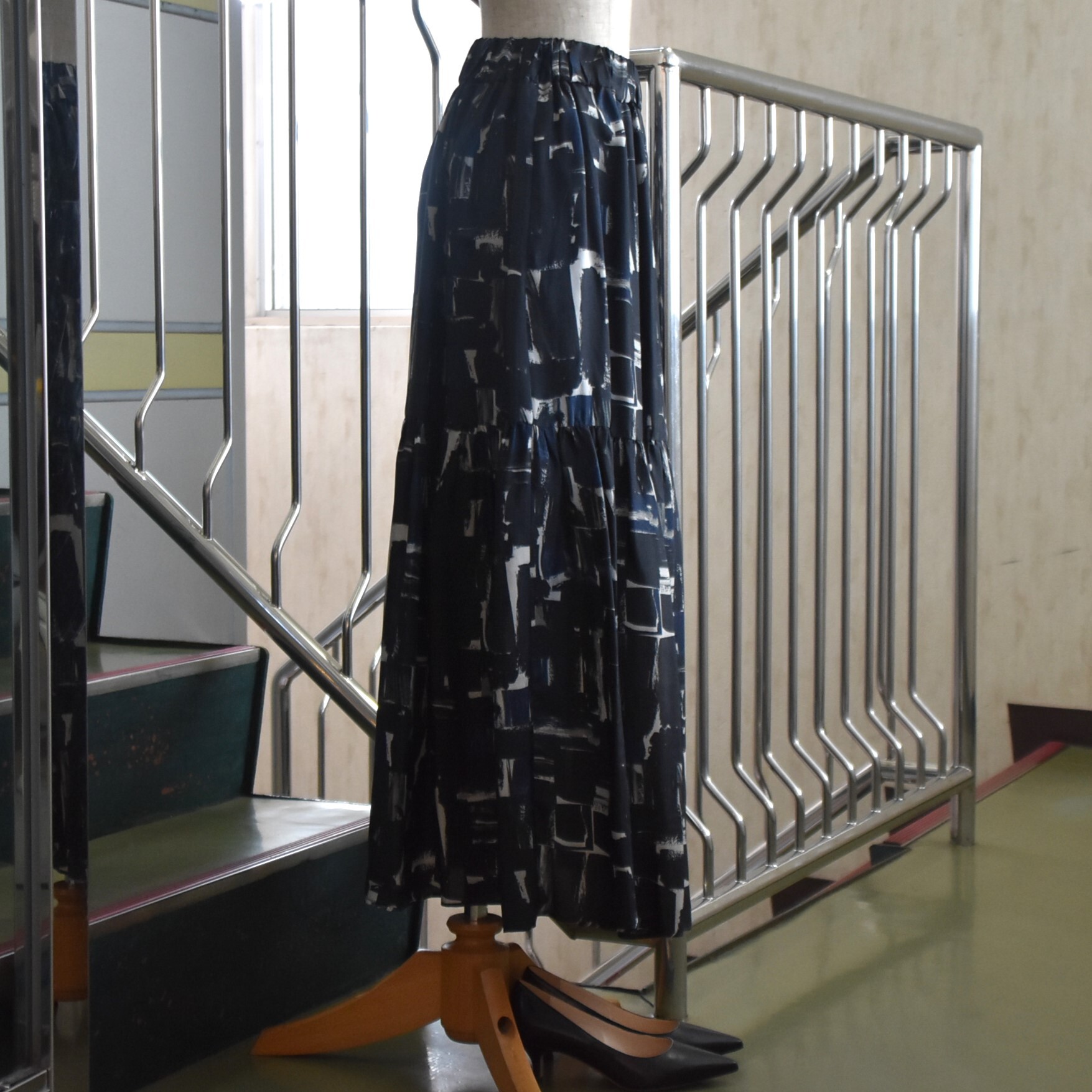 SACRA (TN) / BRUSH PAINTING SKIRT #125510123-AA(2)