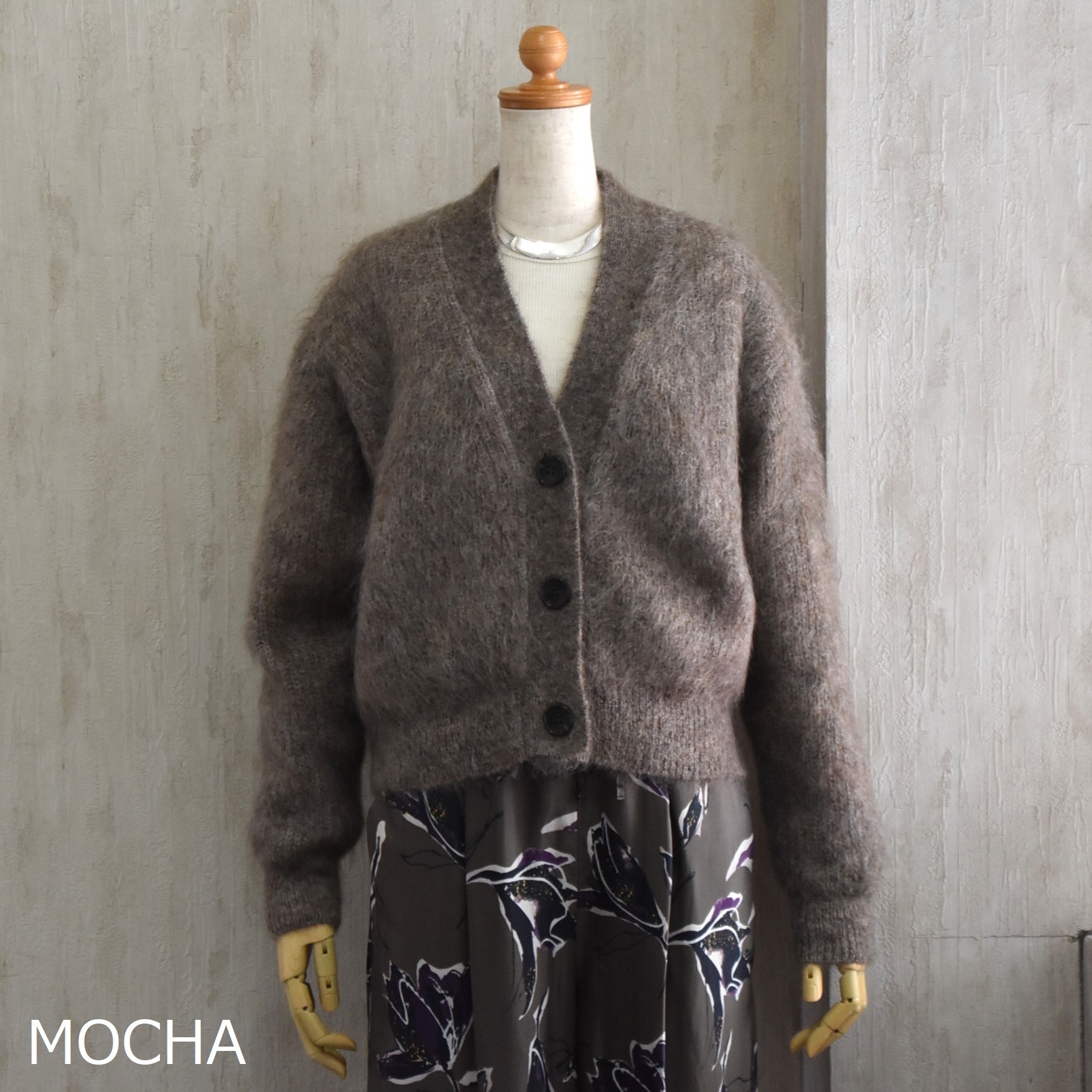 SACRA (TN) / EX.FINE MOHAIR FURROW CARDIGANy2FWJz #125634081-AA(2)